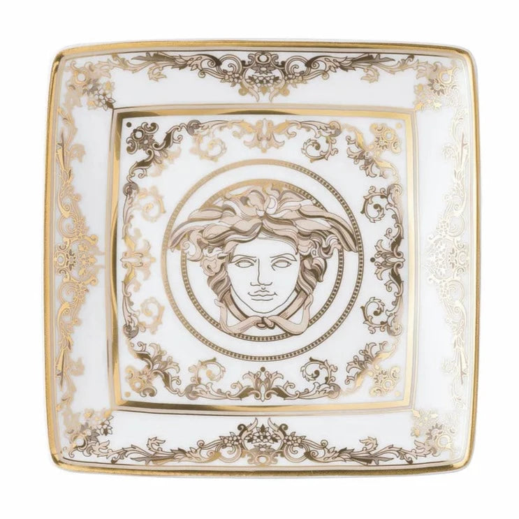 Versace Medusa Gala Canape Dish 4 3/4 in Square