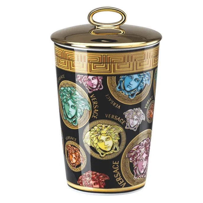 Versace Medusa Amplified- Multicolor Scented Votive w/ Lid 5 1/2 in Candle