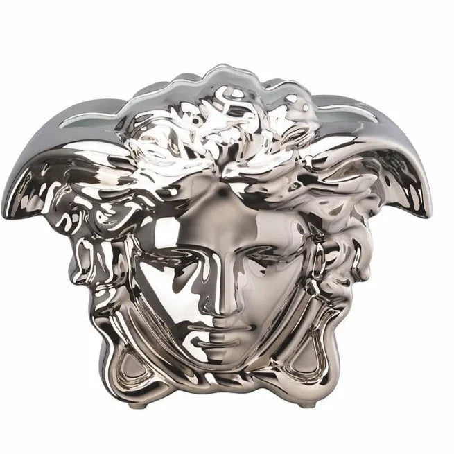 Versace Medusa Grande Vase Silver 8 1/4 in