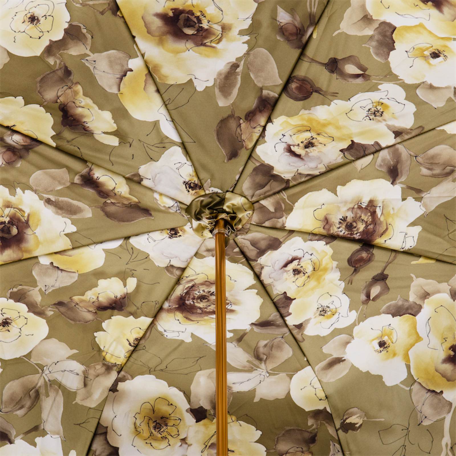 Pasotti Brown Umbrella With Sparkly Brown Handle