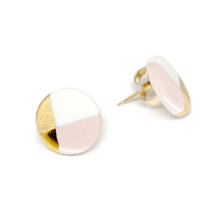 Ash Petite Pink Circle Studs