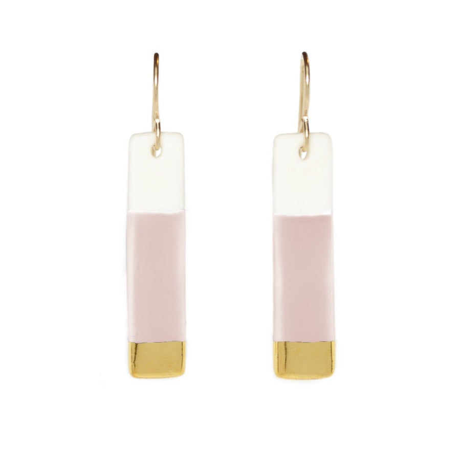 Ash Bar Earrings in Pink