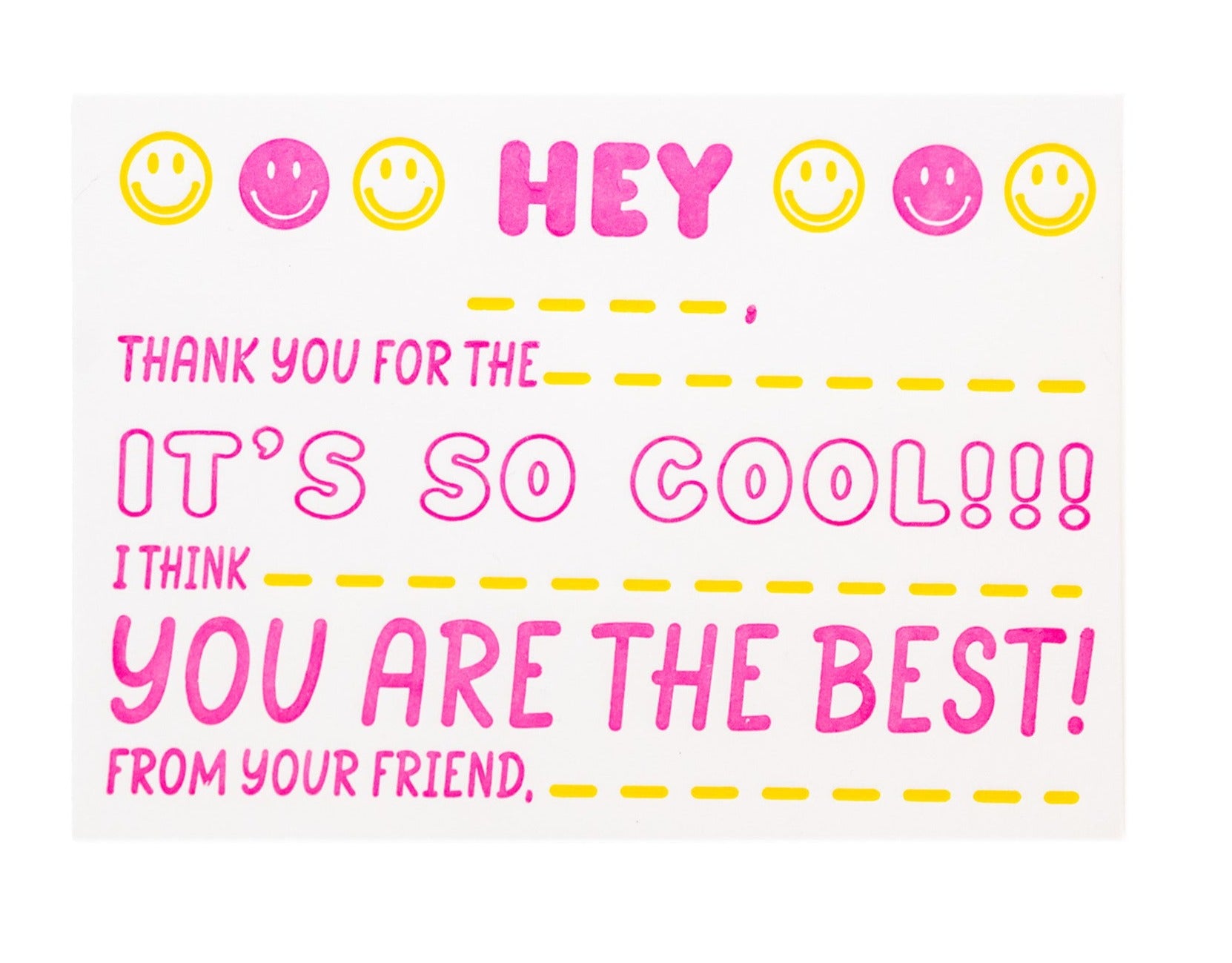 Decree Kids Pink 10 Pack Thank You Cards