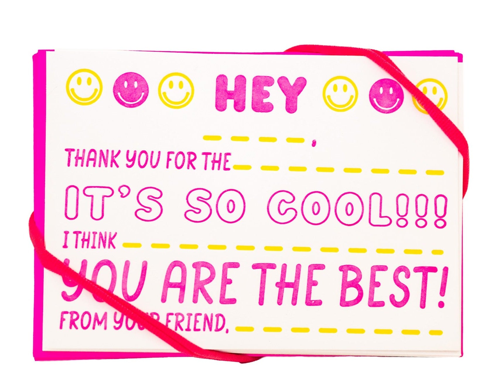 Decree Kids Pink 10 Pack Thank You Cards