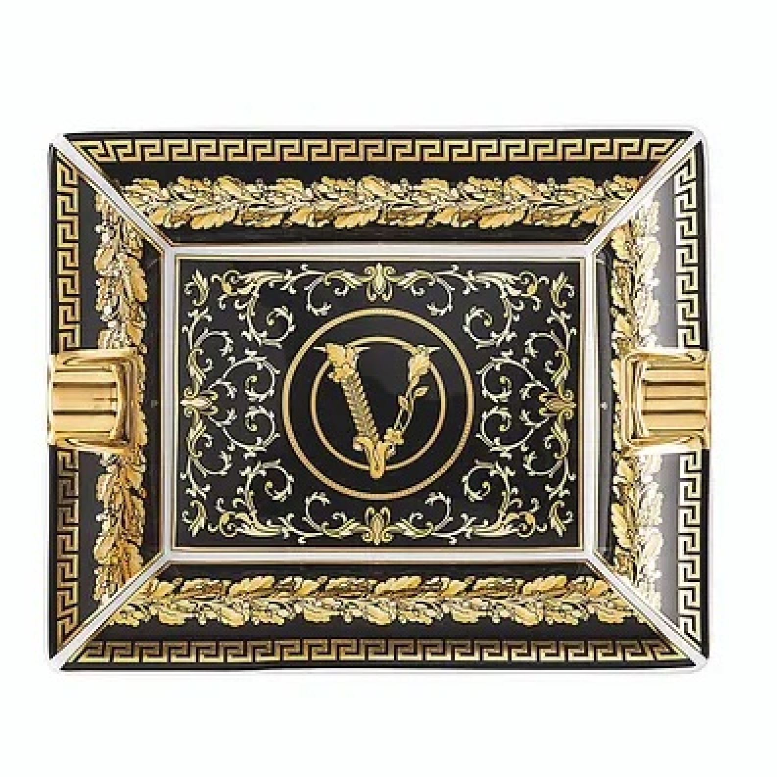 Versace Virtus Gala Black Ashtray 5 in