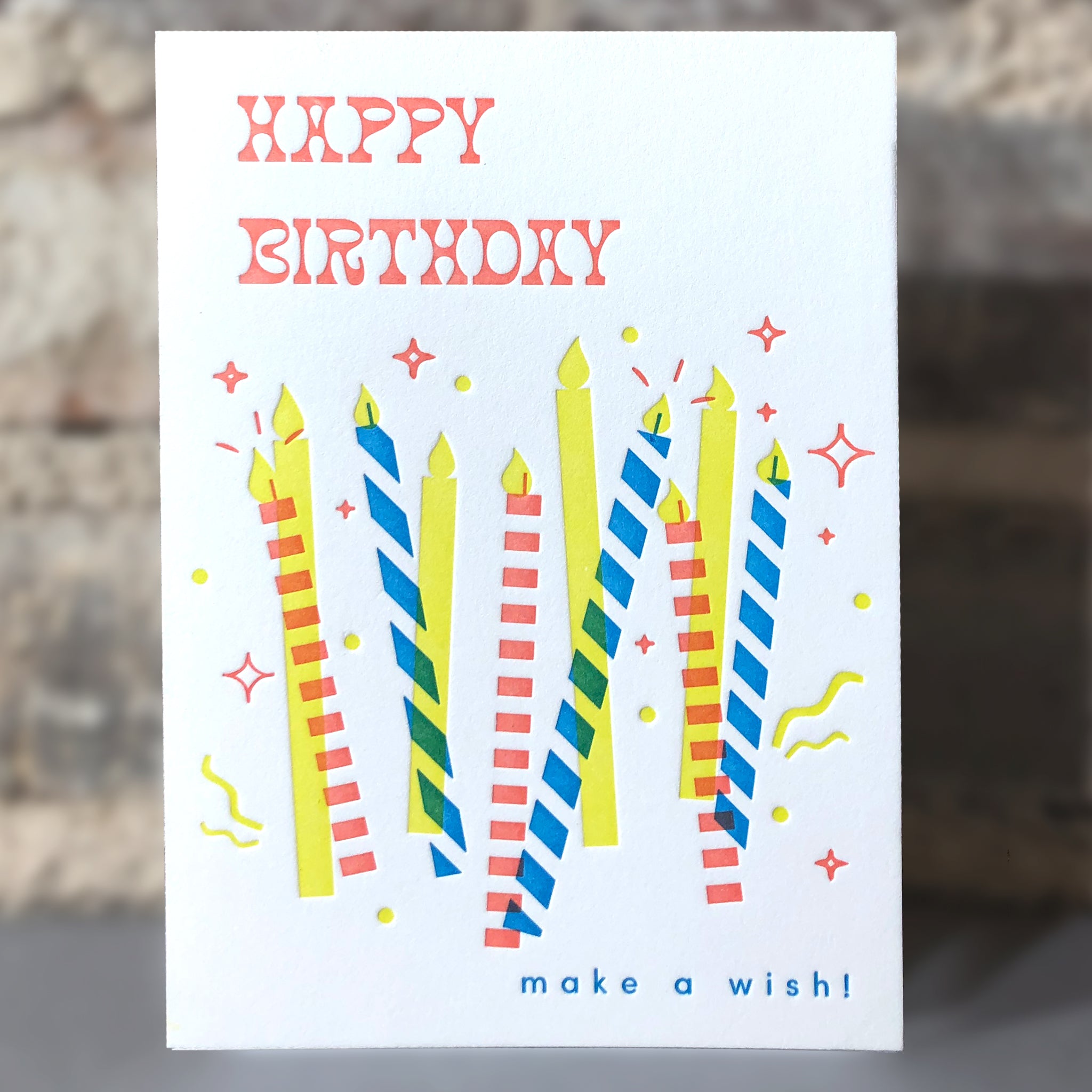 Happy Birthday Make A Wish Candles Card