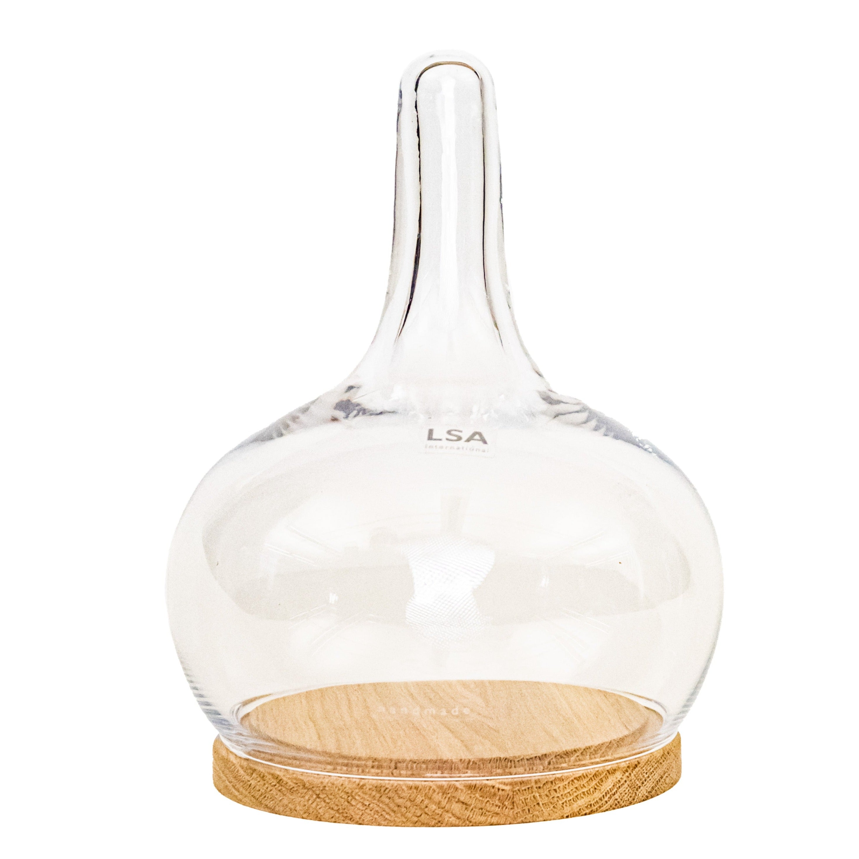 LSA Cloche Dome and Oak Base (Short)