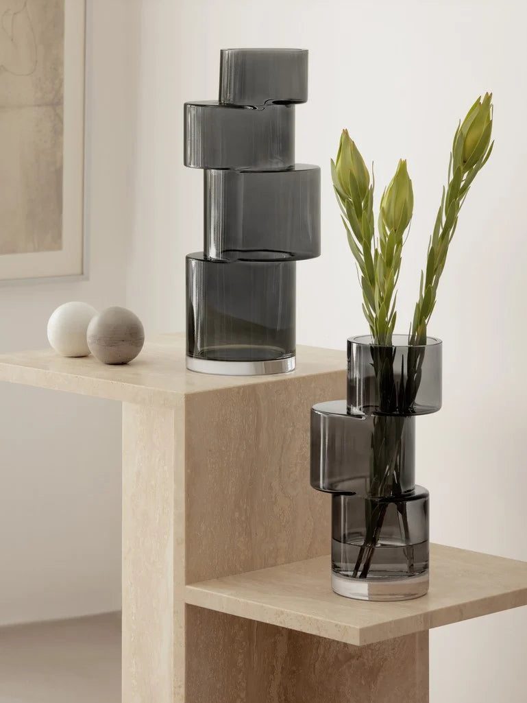 LSA Black Tier Vase