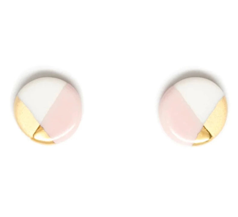 Ash Petite Pink Circle Studs