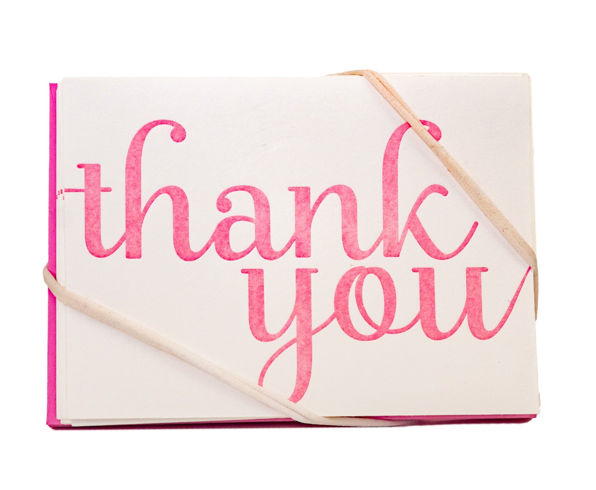 Decree Letterpress Thank You Cards Pink