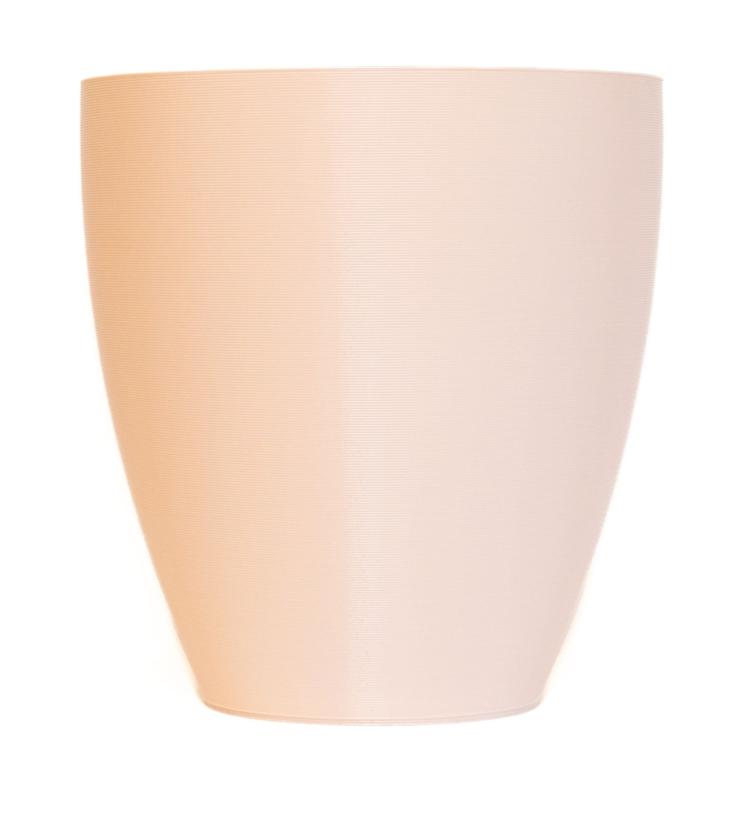 3D Waste basket Opaque Peach Oval