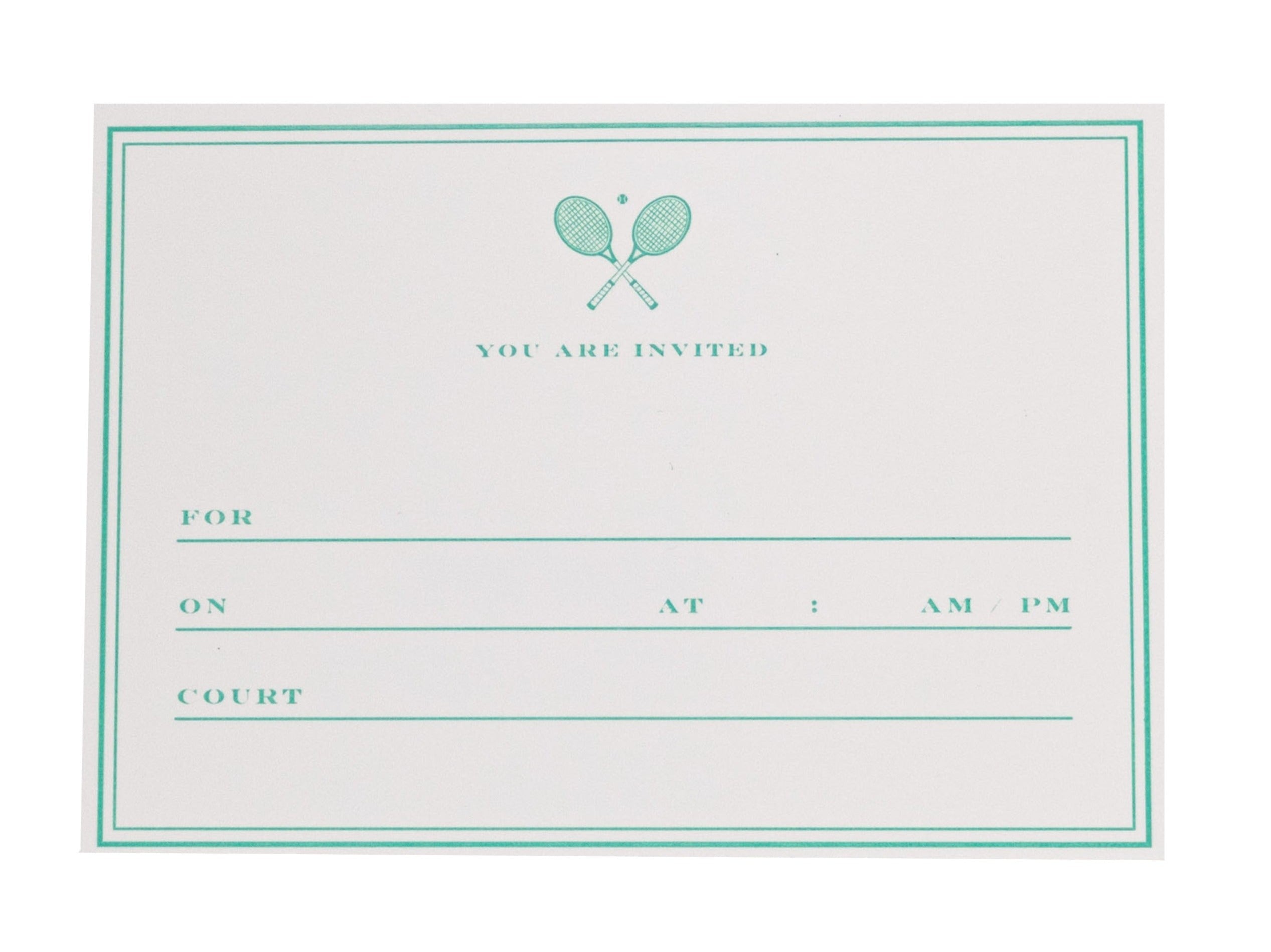 Decree Engraved Tennis You are Invited