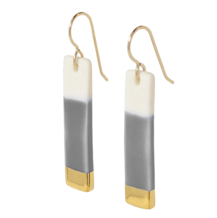 Ash Bar Earrings in Gray