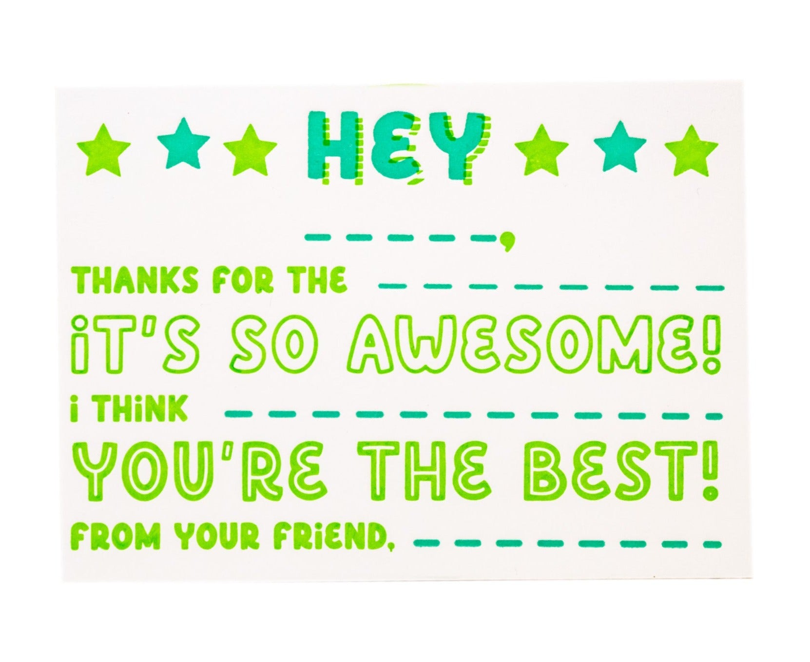 Card Kids Green 10 Pack Thank You Cards