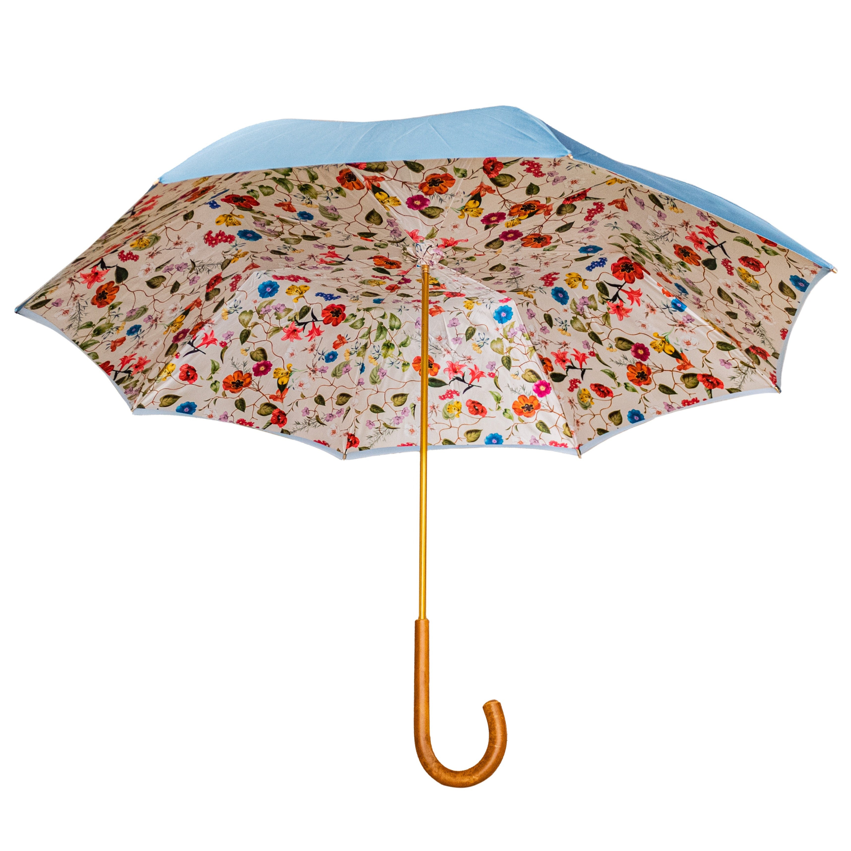 Pasotti Double Umbrella Wood Handle