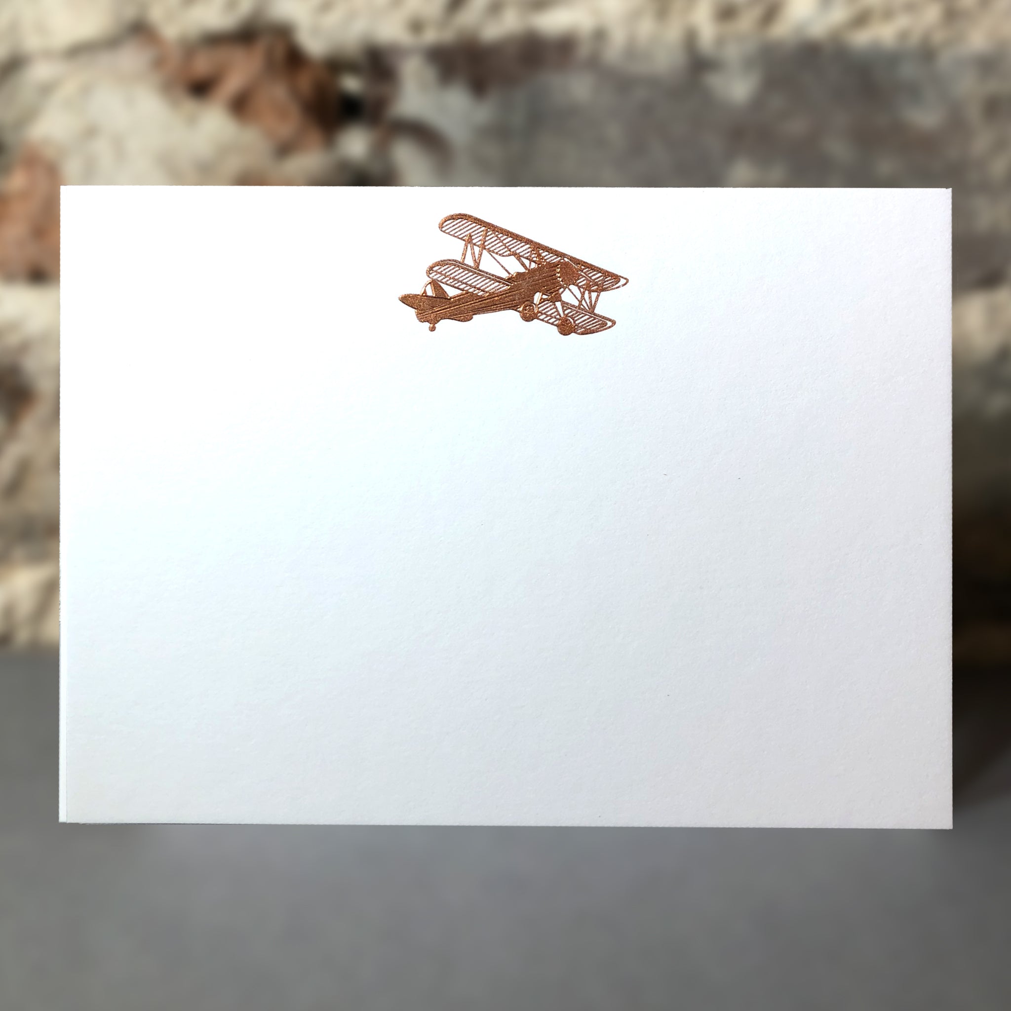 Card Engraved Airplane