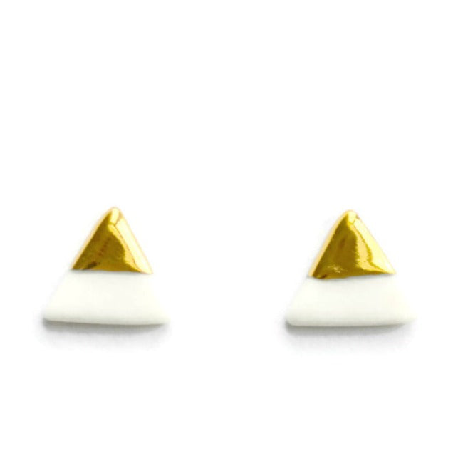 Ash Teeny Triangle Stud Earrings