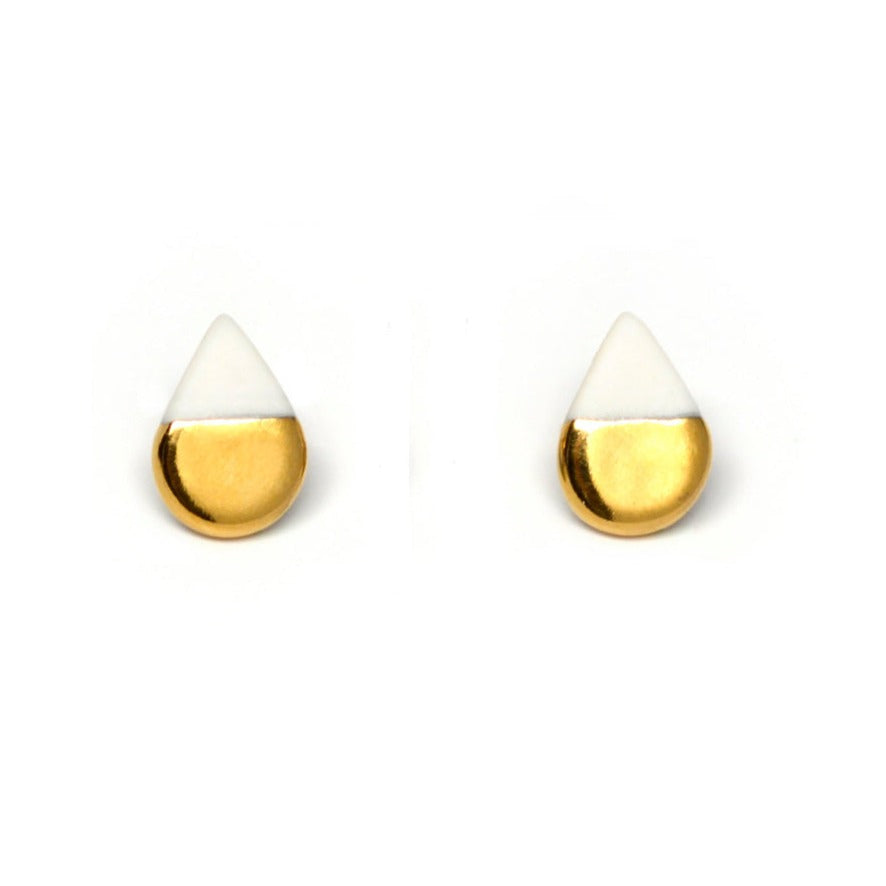 Ash Tiny Gold Drop Stud Earrings