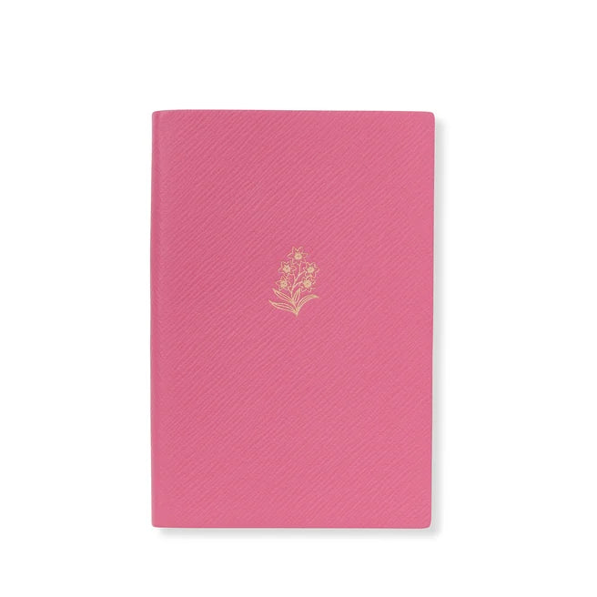 Smythson Chelsea Blossom Flower notes in Pink