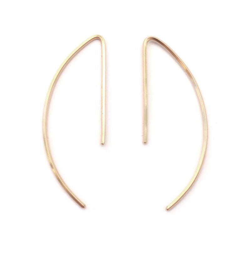 Ash Curve Hoop Earrings 14K Gold Filled