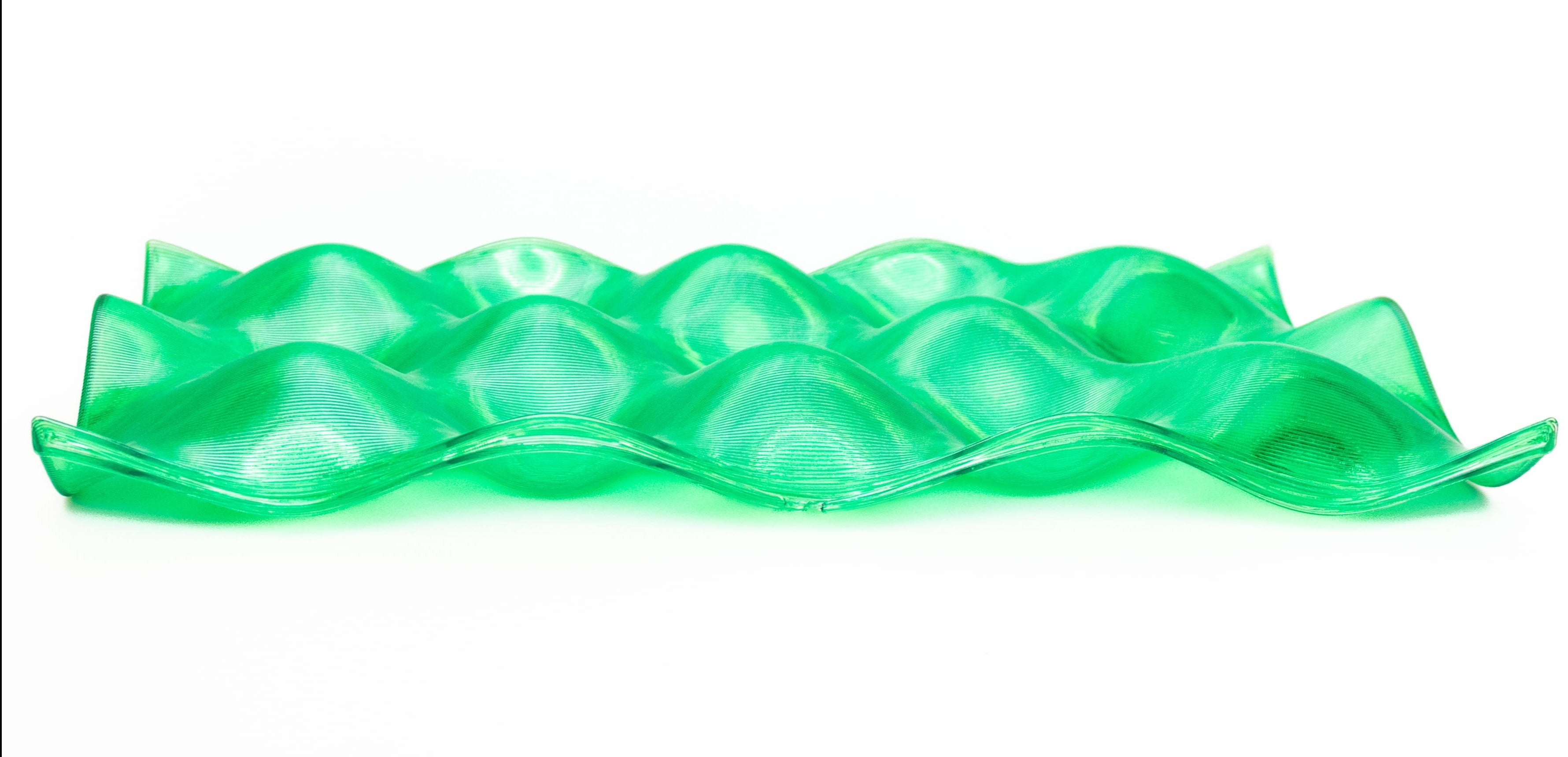 3D Tray Semi-Transparent Green