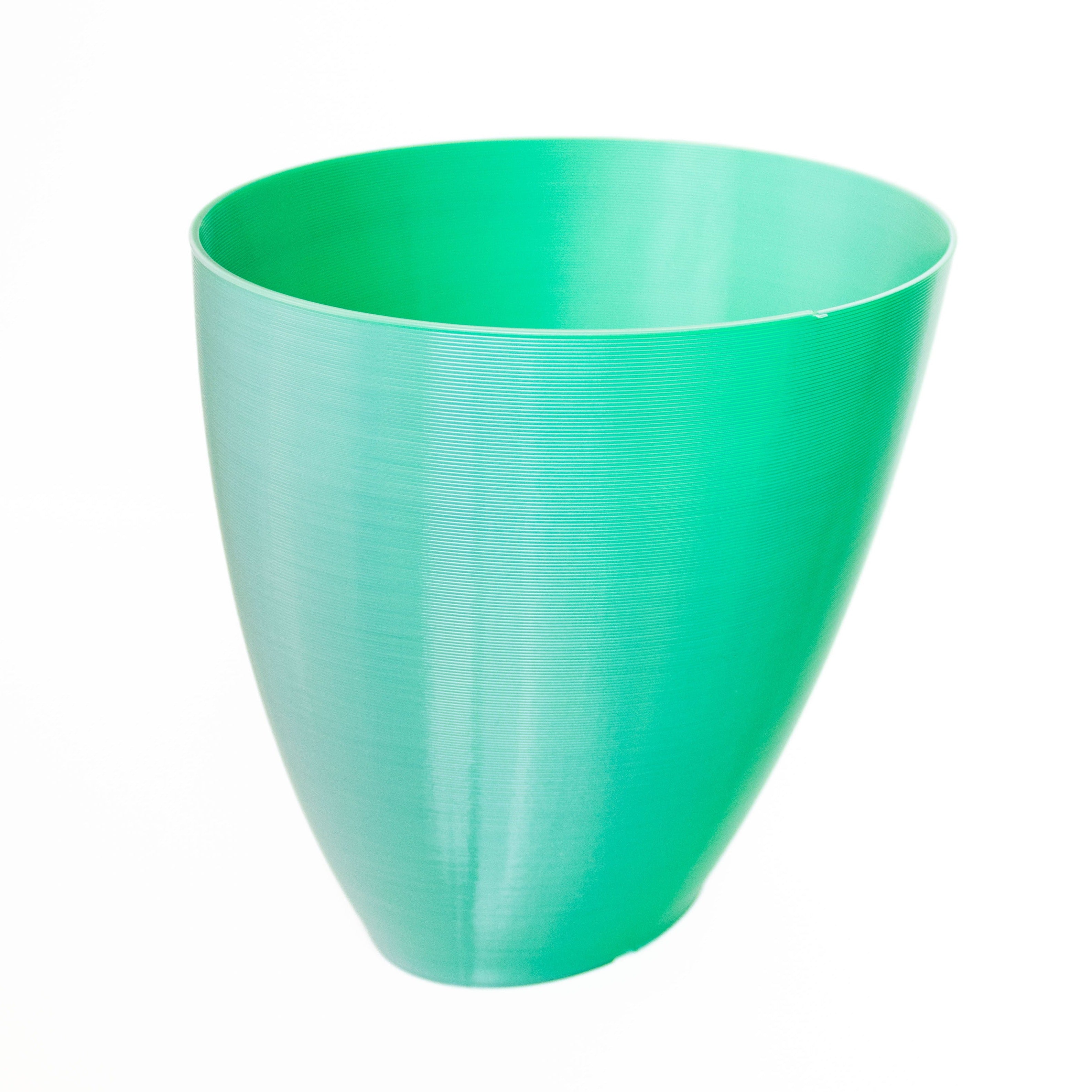 3D Waste basket Green Blue Gradient Oval
