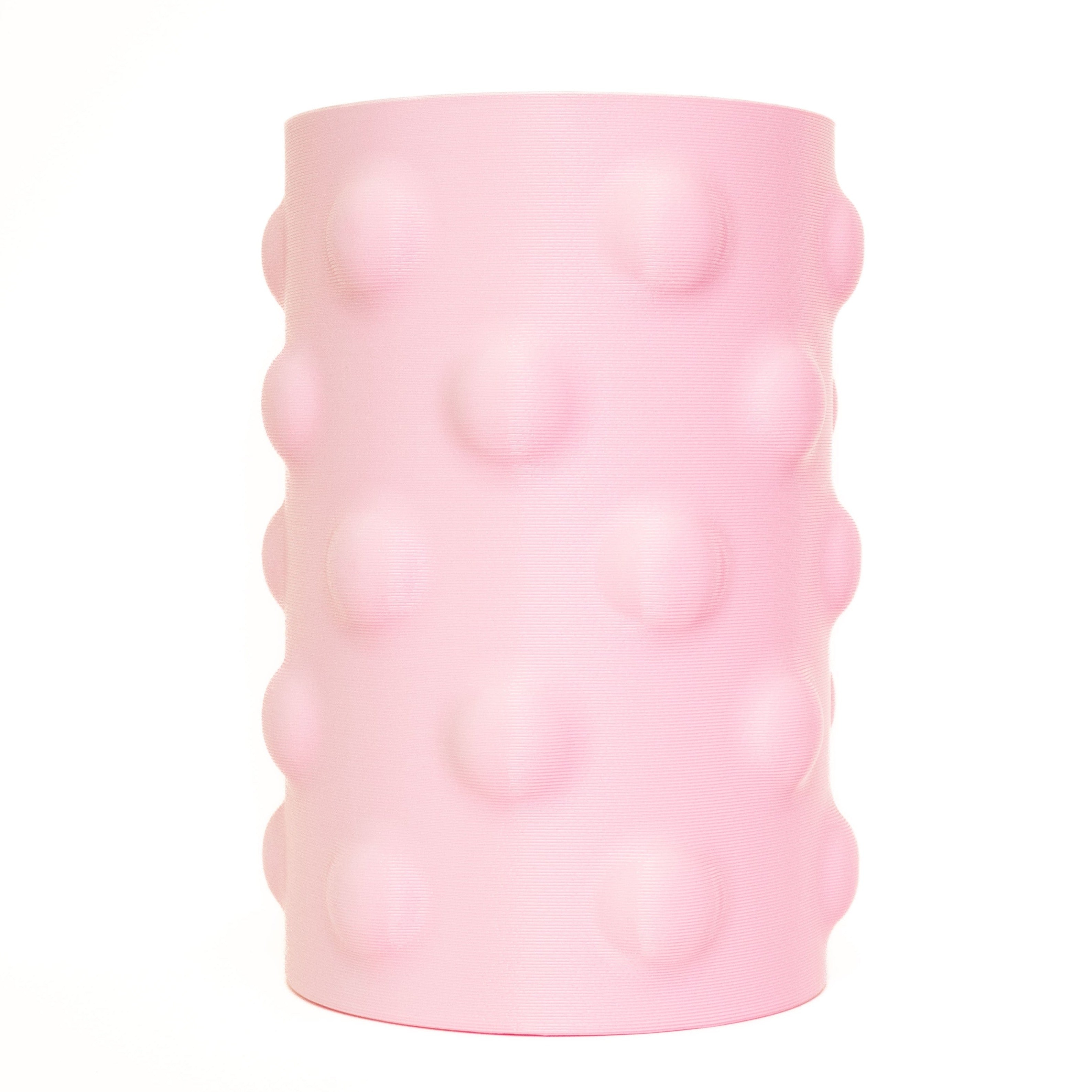 3D Waste basket Bubblegum Pink Bubbles