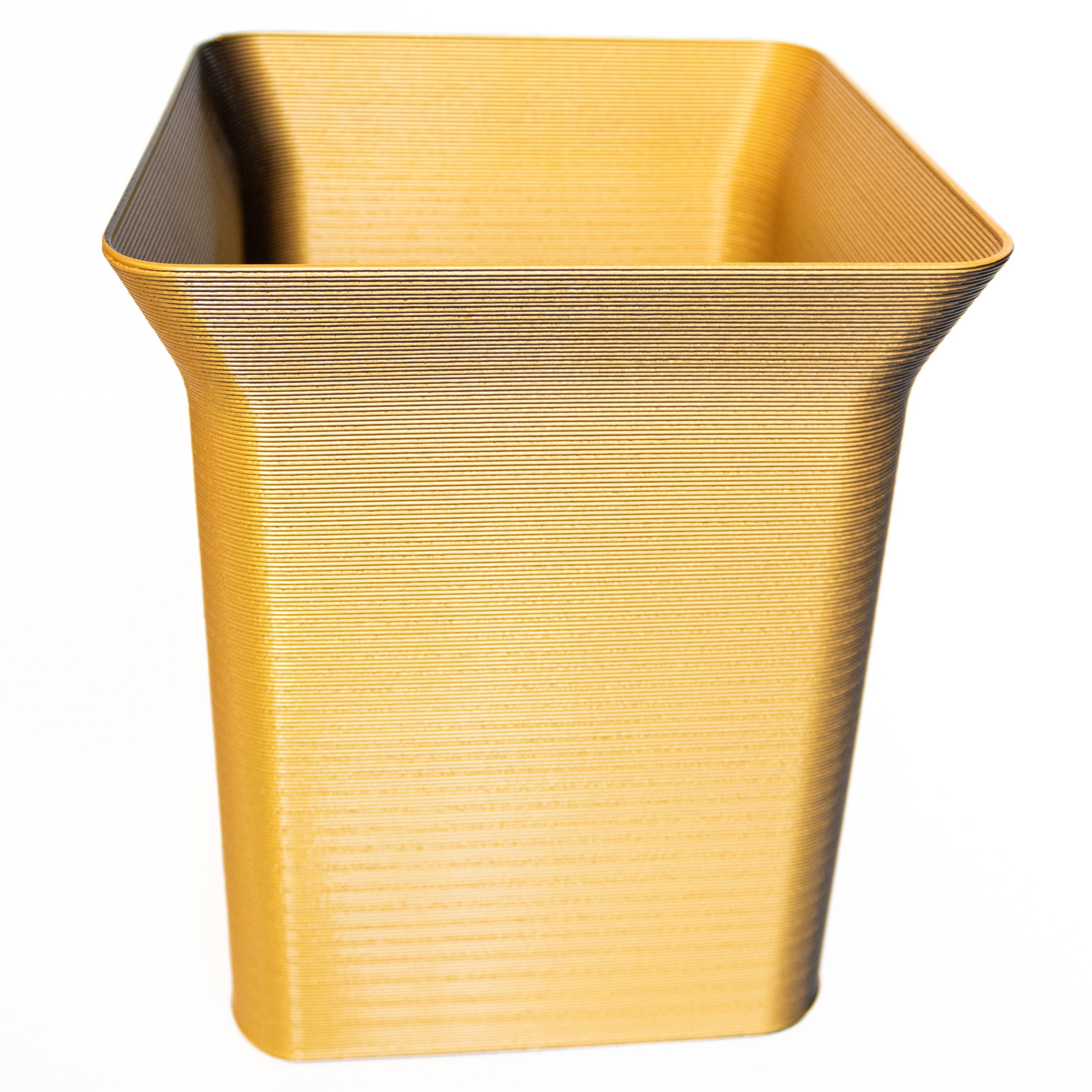3D Waste basket Gold and Black Gradient