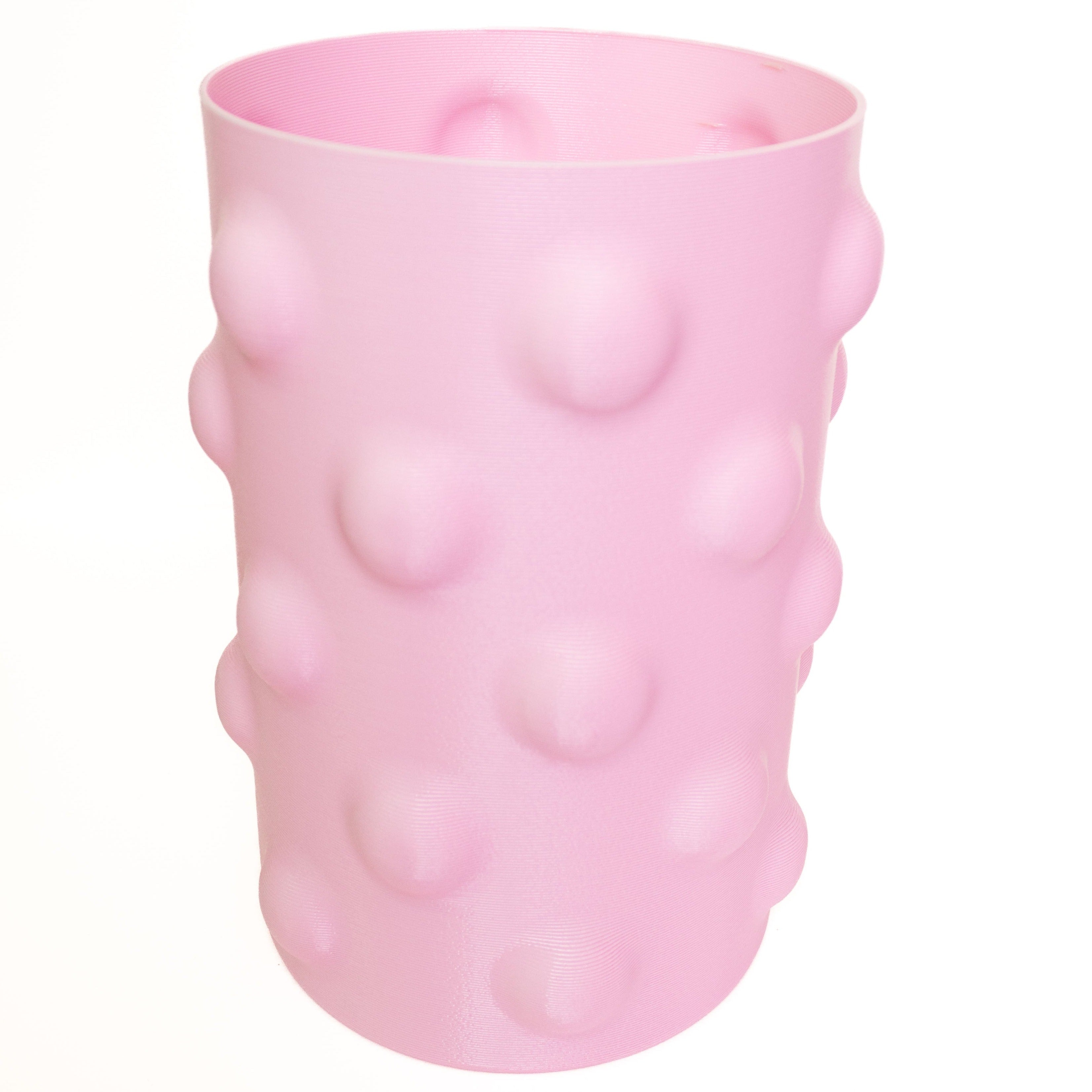 3D Waste basket Bubblegum Pink Bubbles