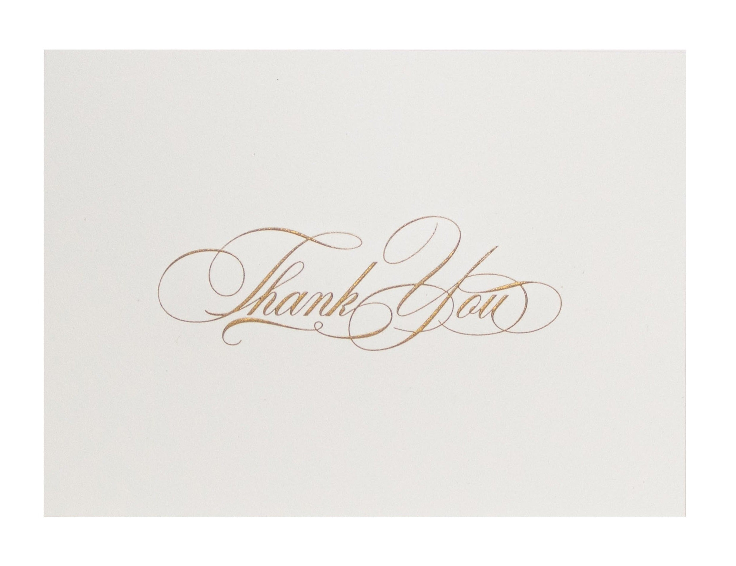 Decree Engraved Thank you Card Gold