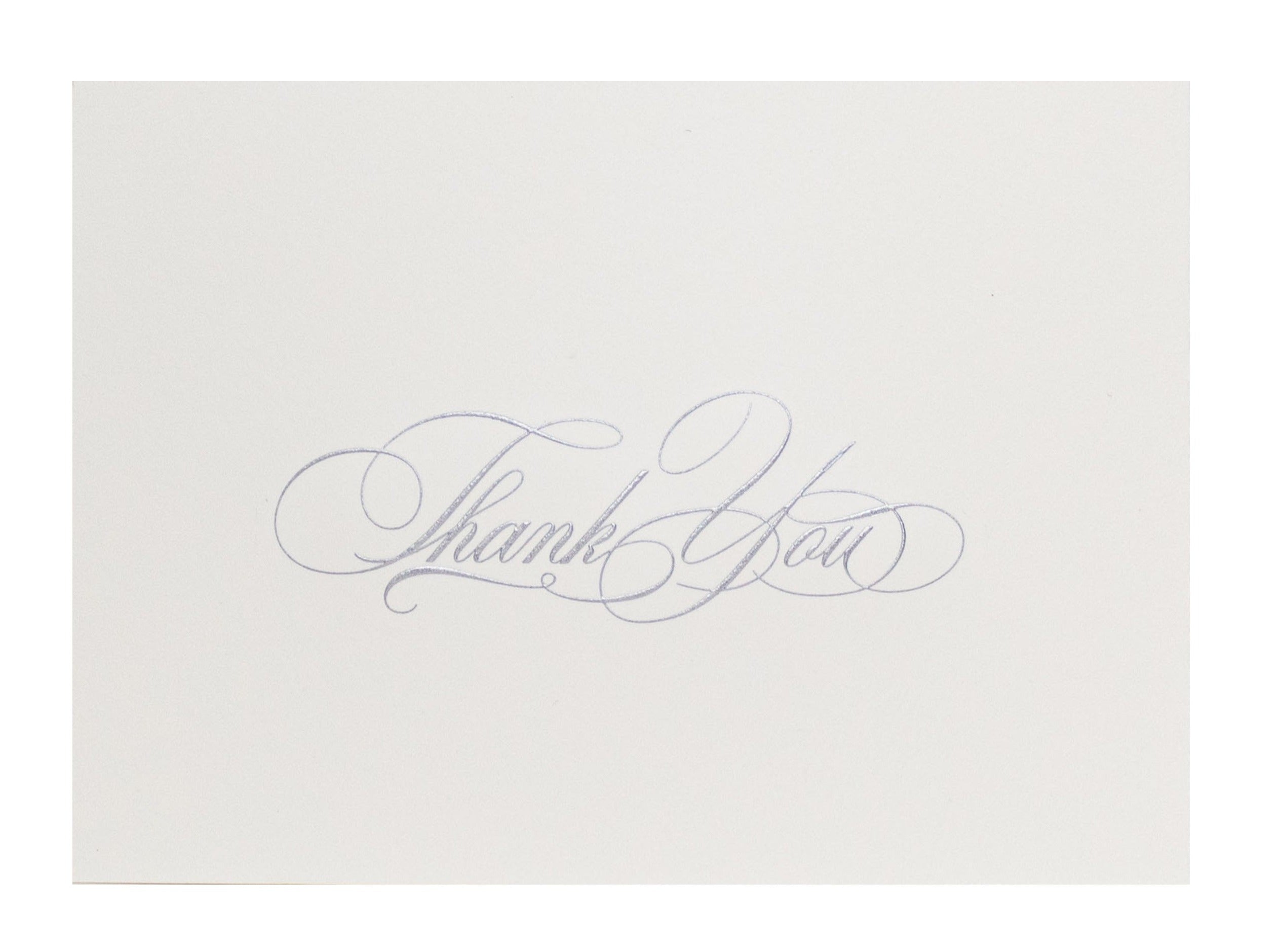 Card Engraved Silver Thank You